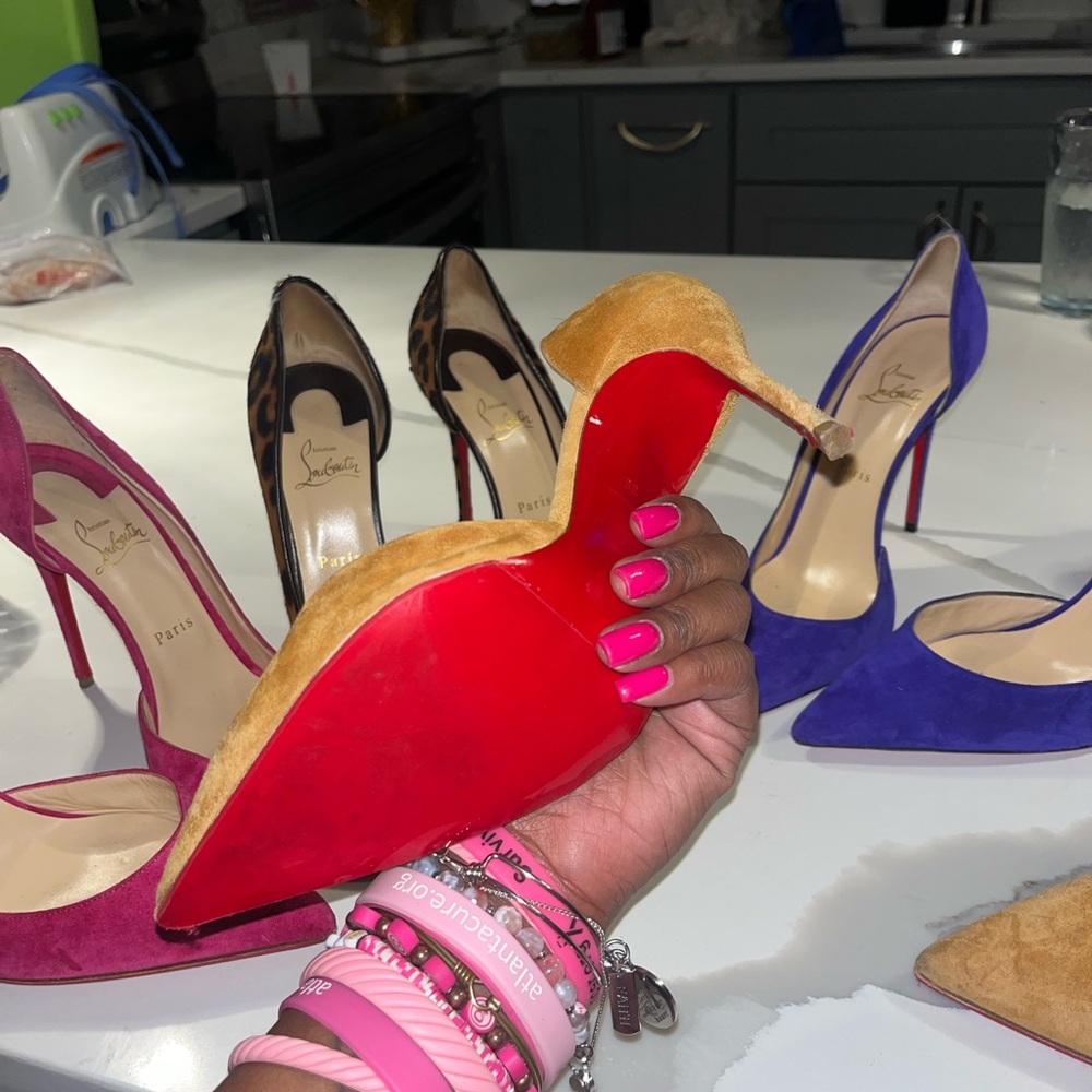 Christian Louboutin Pink and Brown Heels - Picture 9 of 9